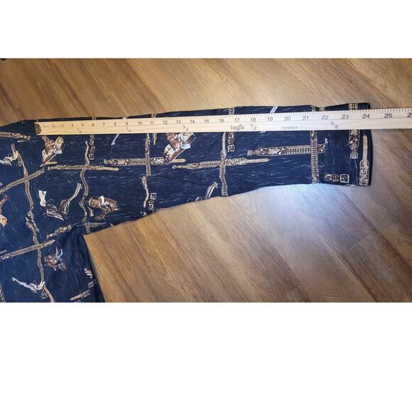 Bit & Bridle Men’s Western Shirt Size L Black Revolver Print Long Sleeve EUC - Picture 8 of 8